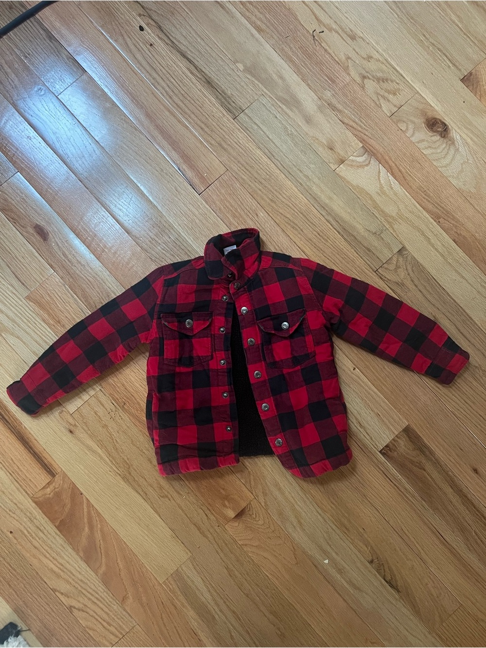 Tommy Bahama Kids Red and Black Buffalo Plaid Snap Jacket